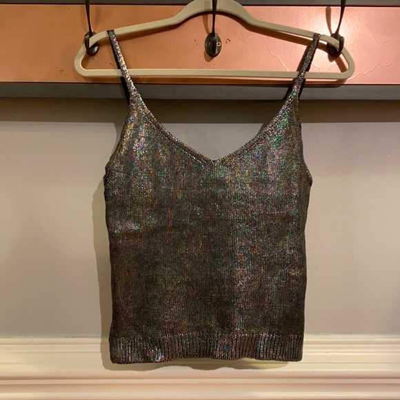 Forever 21 Tops - Iridescent sparkly sweater tank NWT Small